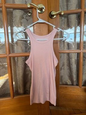 American Eagle Outfitters Ribbed Racerback Tank - Dusty Pink